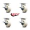 Service Caster 5 Inch Kingpinless Nylon Wheel Swivel Caster Set with Brakes SCC-KP30S520-NYR-SLB-4 - alternate 2